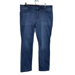 Liz Claiborne Classic Slim Leg Gray Studded Jeans High Waist Stretchy Women’s 16